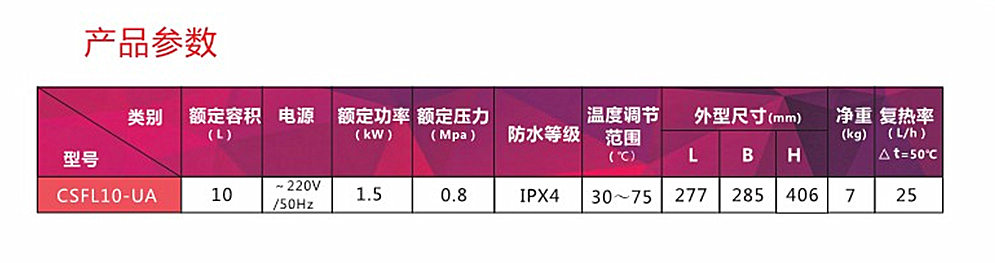 家用容积式电热水器（10L小厨宝）|四川恒热热水器